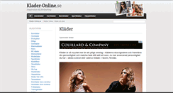 Desktop Screenshot of klader-online.se